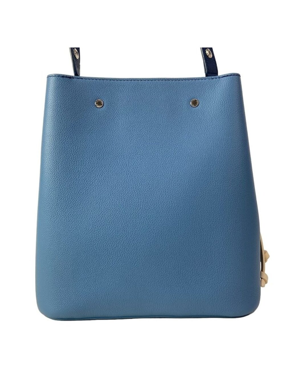 Louis Vuitton Shoulder Bag Lockme Bucket Blue Jean Leather - Picture 3 of 15